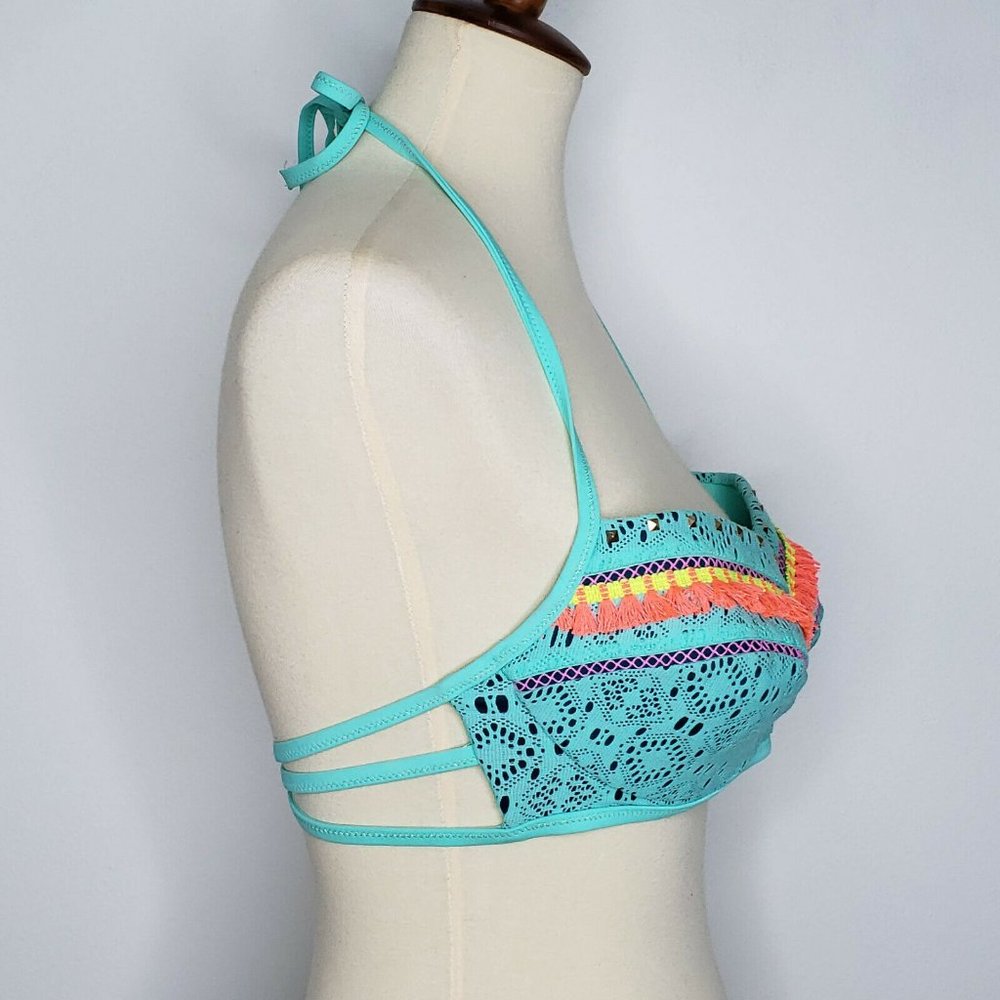 Shade & Shore NWT Sea Breeze Aqua Bikini Top 38C - Picture 5 of 8